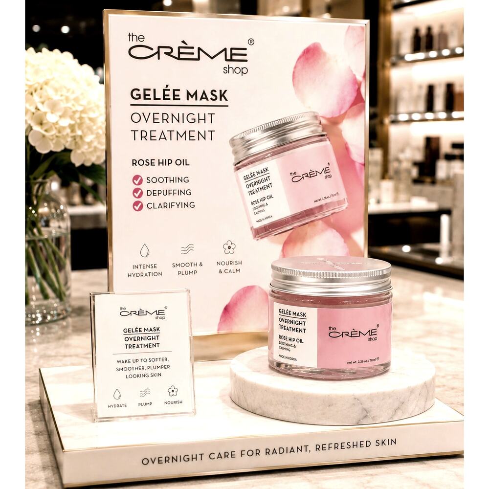 The Creme Shop Gelee Mask Overnight Treatment Rose Hip Oil